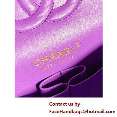 Chanel Gradient Lambskin  &  Gold-Tone Metal Classic Flap 11.12 Handbag A01112 Light Purple 2025